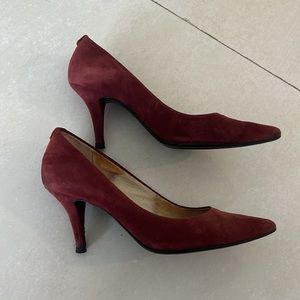 Michael Kors suede merlot color